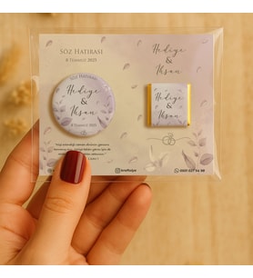 Söz Nişan Kına Nikah Düğün Hatırası Metal Açacak Magnet