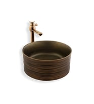 LENA TEZGAHÜSTÜ LAVABO E-2104 (Kahverengi Koyu)