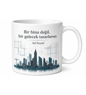 Dünya Mimarlık Günü Hediye Kupa Şehirleri Şekillendiren Mimarlara Özel Tasarım Bardak