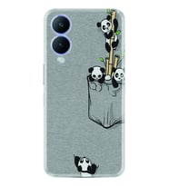 Vivo Y17S Kılıf Silikon Desen Özel Seri Pandalar 1798
