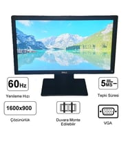 DELL E2016HV 20 inç LED Kurumsal Monitör VGA Girişli 1600 x 900 2.El Temiz