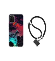 General Mobile Gm 21 Plus Kılıf Ipli Boyun Askılı Desenli Silikon Astronot Düşerken 1696
