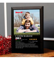 Babaya Hediye Dadflix Film Afişi Canım Babam Tasarımlı Kişiye Özel Fotoğraf Çerçevesi Film Afişi Tablosu Babalar Günü Hediyesi