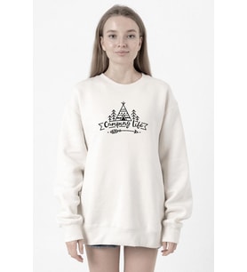 Camping Life Beyaz Kadın 2ip Sweatshirt