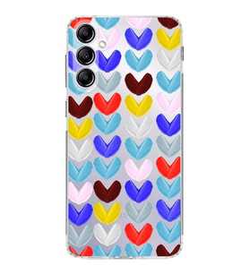 PrintiFy Samsung Galaxy A14 ile Uyumlu 1mm Slim Fit Water Color 1 Baskılı Şeffaf  Kılıf