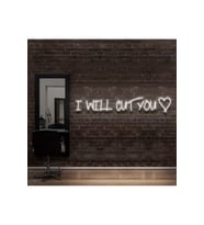 I WILL CUT YOU Yazılı Neon Tabela