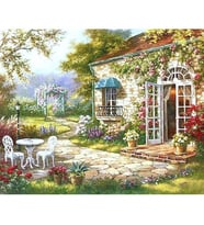 Keyif Bahçesi Boyama Seti Kasnaklı 40 x 50 cm