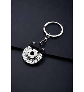 Disk Balata Anahtarlık Oto Metal Anahtarlık SİYAH (Standart)