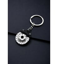 Disk Balata Anahtarlık Oto Metal Anahtarlık SİYAH (Standart)