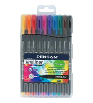 Pensan Fineliner Keçe Uç Kalem 0.4 MM 10 LU Plastik Kutulu 6500 HP
