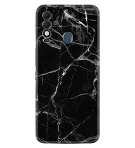 Tecno Spark 8T Kılıf Resimli Desenli Baskılı Silikon Fragile Black Mermer 1378