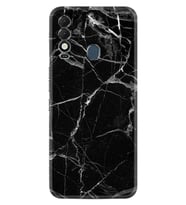 Tecno Spark 8T Kılıf Resimli Desenli Baskılı Silikon Fragile Black Mermer 1378