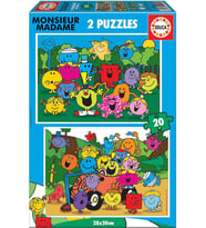 Educa 2x20 Parça Kız ve Erkek Çocuk Bay ve Bayan Puzzle - 19401