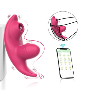 Akıllı Telefon Uyumlu Manyetik Şarjlı Çift Motorlu Vibratör Rose – G Noktası ve Klitoris Uyarıcı