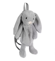 Dada Peluş Çanta Tavşan Gri 45 Cm Fermuarlı Tavşan Figürlü Peluş Askılı Çanta