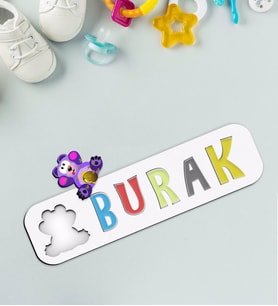 BK Toys Çocuklara Özel İsimli Figürlü Ahşap Eğitici Yapboz Puzzle-30