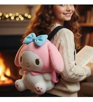 Sevimli Peluş My Melody Sırt Çantası Çocuklar İçin Yumuşak Oyuncak Çanta 32 x 28 cm