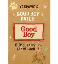 Good Boy Köpek Arması - Akıllı ve Sevimli Bandana, Kıyafet ve Çantalara Uygun Ütüyle Yapışan Arma (Çok Renkli)