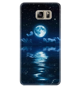 Samsung S7 Edge S20 Fe Plus Ultra S21 S22 Kılıf Boyun Askılı Silikon Night Moon 1133