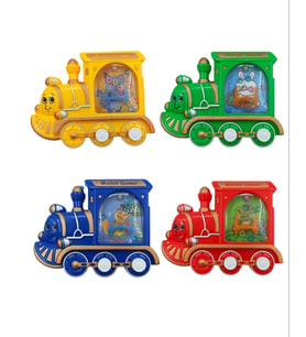 Oyuncak Suda Halka Geçirme Oyunu Su Atarisi Tren Temalı 13x10cm. (Çok Renkli)