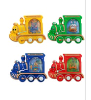 Oyuncak Suda Halka Geçirme Oyunu Su Atarisi Tren Temalı 13x10cm. (Çok Renkli)