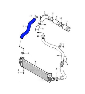 INTERCOOLER TURBO HORTUMU VOLVO V40 D2 1.6 Diesel (2012-2021) OE :31293717
