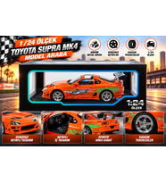 1:24 Toyota Supra MK4 Metal Model Araba Turuncu Detaylı JDM Yarış Aracı