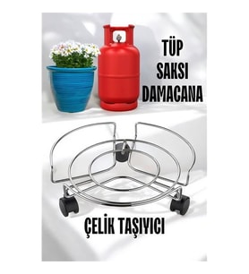 Tekerlekli Saksı Tüp Damacana Altlığı - Taşıyıcı Mutfak Tüpü Taşıyıcı 721571