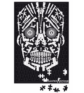 Skull Gun White Puzzle 240 Parça Yapboz