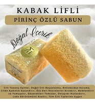 Doğal Kabak Lifli Pirinç Özlü Sabun Doğal Cilt Beyazlatma Leke Karşıtı Antioksidan Koruma Sağlar