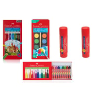 Faber Castell Standart Öğrenci Seti Kuru Sulu Pastel Boya Ve Yapıştırıcı