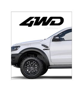 4Wd Off Road 4X4 Sağ Sol Oto Sticker 2 Adet 15*4 Cm