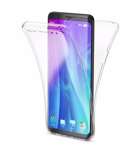 Samsung Galaxy S9+ PLUS 360 Derece Kılıf Kristal Silikon Ön Arka