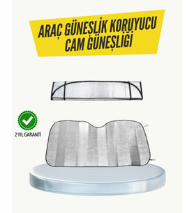 Metalize Reflektörlü Katlanabilir Araç Güneşliği – Yüksek Performanslı Isı ve UV Koruması