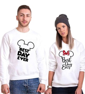 Tshirthane Best Day Ever Sevgili Kombinleri Sweatshirt Kombini (Tek Ürün Fiyatıdır.)