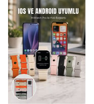 Akıllı Saat Bluetooth Arama Özellikli 7 Kordonlu Spor ve Günlük Kullanıma Uygun