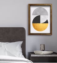 BK Gift Yatak Odası Konseptli Doğal Masif Ahşap Çerçeveli Tablo 45x65cm-21