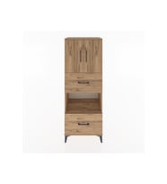 Hyperion Dolap 3 Raflı 2 Çekmeceli 2 Kapaklı 60x44x163 Çam-Çam