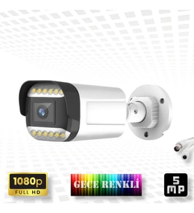 QROMAX Gece Renkli Gösteren FullHD 5Mp Lensli 12 Ultra Warm Ledli Güvenlik Kamerası 312W