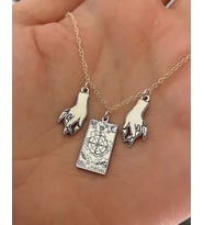 Gümüş  Tasarım Tarot Kolye