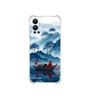 PrintiFy İnfinix Hot12 ile Uyumlu Simya Serisi Sonsuz Akış Tasarımlı Uv Baskılı Köşe Korumalı Antişok Kılıf