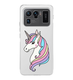 Xiaomi Mi 11 Ultra Uyumlu Kamera Korumalı Kapak Unicorn Tasarımlı Şeffaf Silikon Kılıf