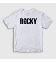 Presmono Unisex Çocuk Beyaz Logo Film Rocky T-Shirt 249963tt (Beyaz)