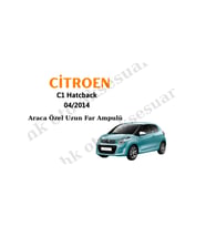 Citroen C1 Hatcback 04/2014 Araca Özel Uzun Far h7