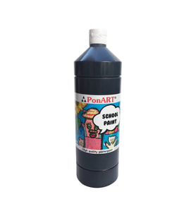 Ponart School Paint Çok Amaçlı Okul Boyası Siyah 250 ml