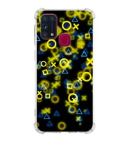 Samsung Galaxy M31  Köşe Korumalı Antişok Kapak  Semboller Tasarımlı Şeffaf  Kılıf