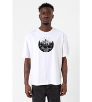 Let The Adventure Begin Beyaz Erkek Oversize Tshirt