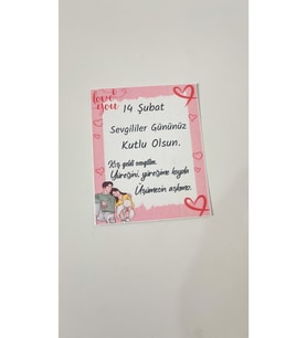 Sevgililer Günü Kartı 5x8 Cm 50 Adet
