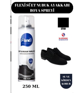 FLEXİCARE Süet Nubuk Sprey Boya 250ml Siyah flexisgdcs (Siyah)
