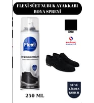 FLEXİCARE Süet Nubuk Sprey Boya 250ml Siyah flexisgdcs (Siyah)